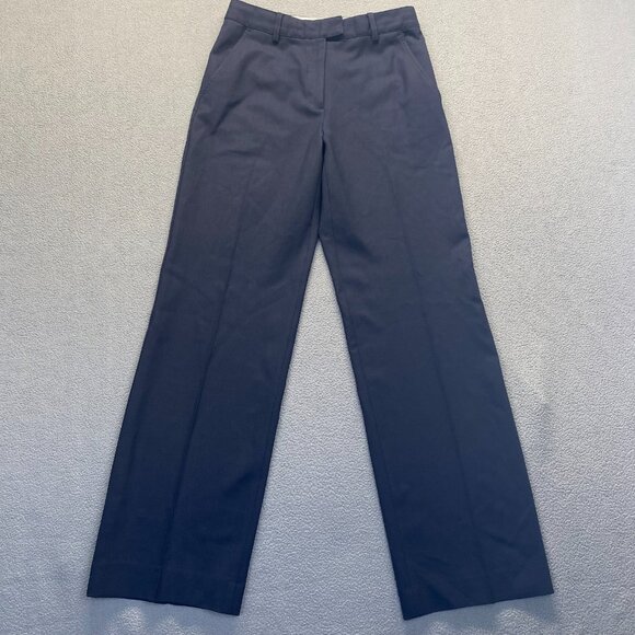 Tory Burch Pants - Tory Burch Dress Pants Blue Stretch Women’s Size 4 Straight Leg 95% Wool,Pockets